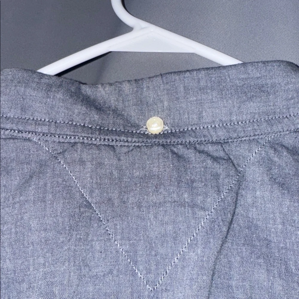 Men's Tommy Hilfiger Short Sleeve Linen Blend Solid Shirt NEW XXL Chambray - Picture 6 of 7